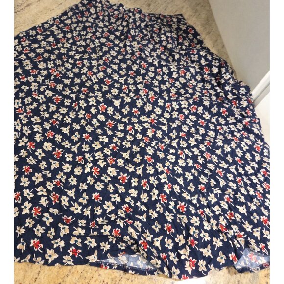 Vintage Kathie Lee Sz 12 Maxi Skirt Rayon Ditzy Floral Y2k Preppy - Picture 12 of 13